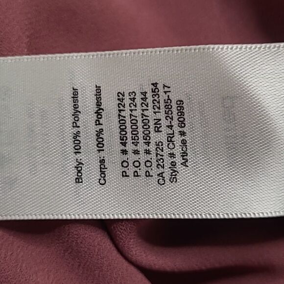 WILFRED ARITZIA TIE SLEEVE COLD SHOULDER OPEN MAUVE BLOUSE TOP S SMALL - Picture 5 of 8